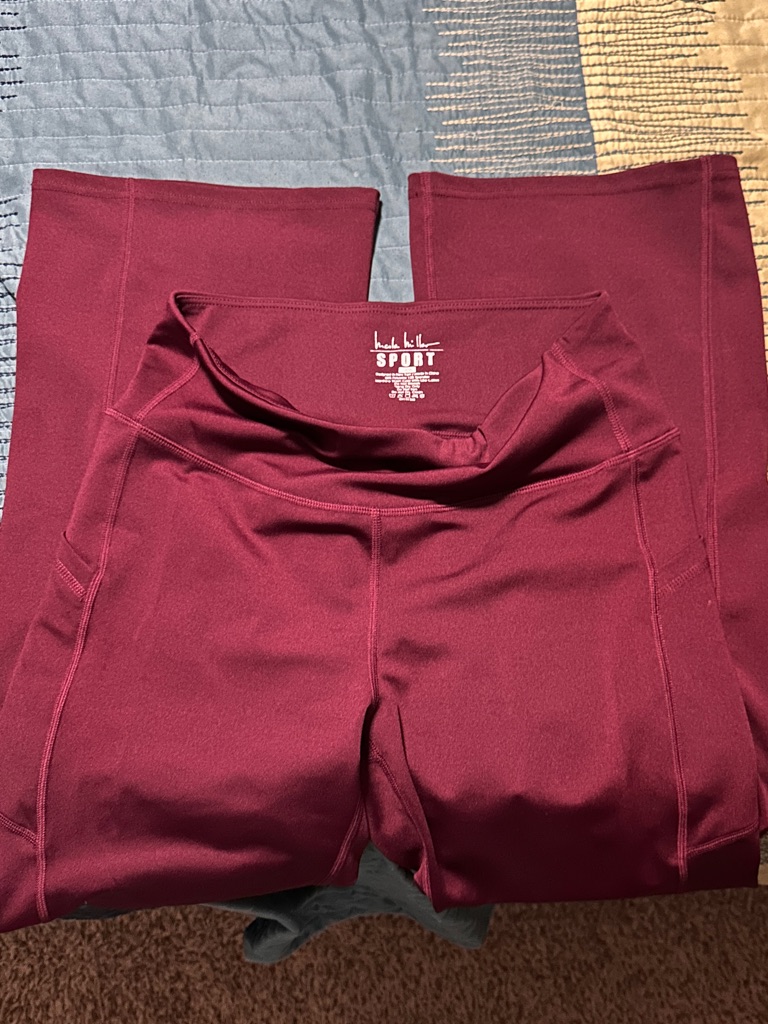 Nicole Miller Women’s Maroon Yoga Pants